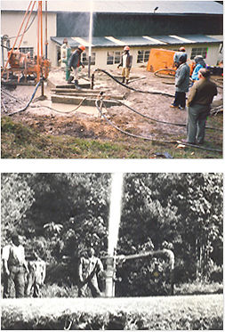 Pictures of the first carbon dioxide mine being constructed.